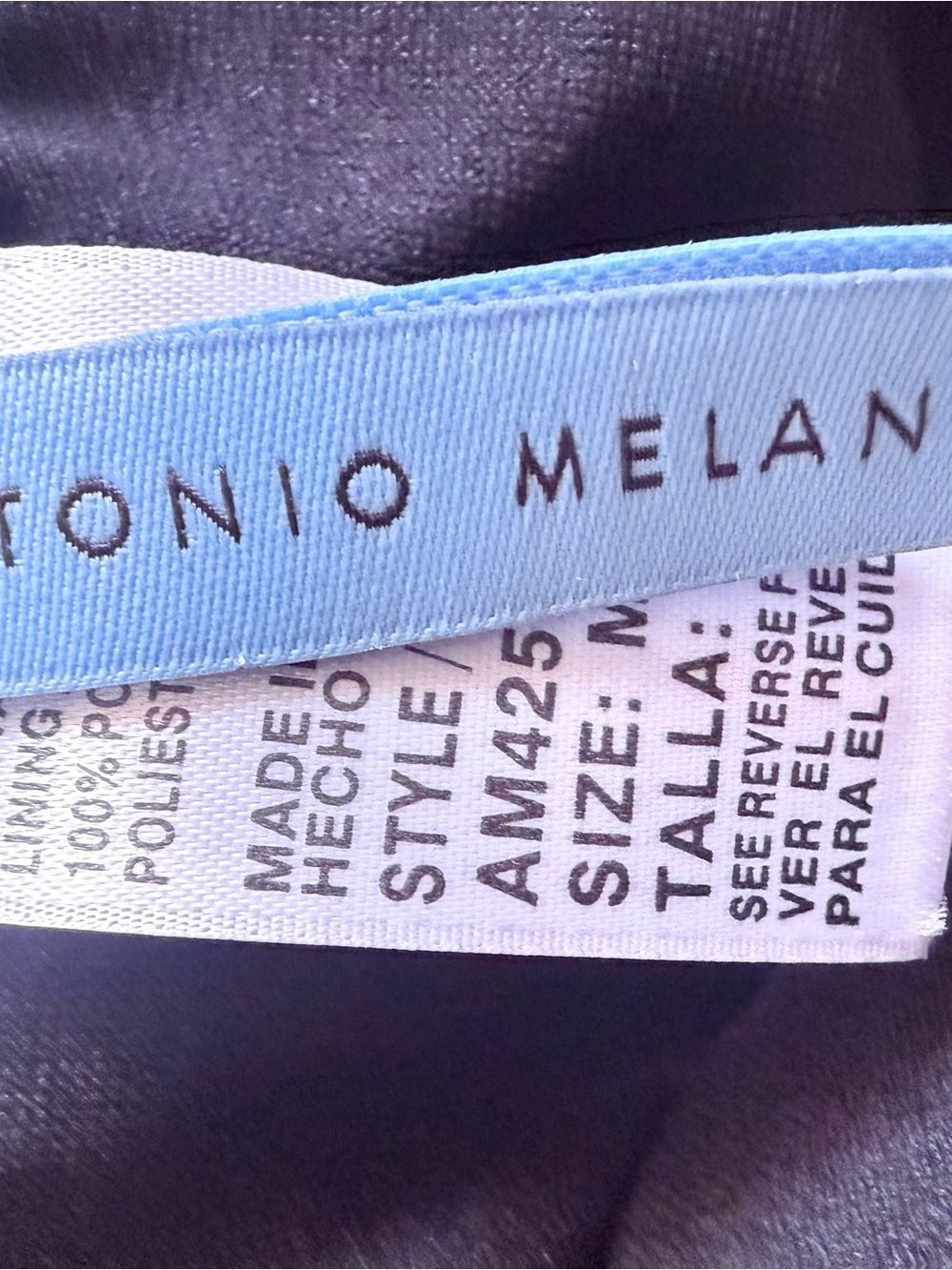 ANTONIO MELANI Royal Purple Swim Skirt with Logo Plaque - Picture 12 of 14